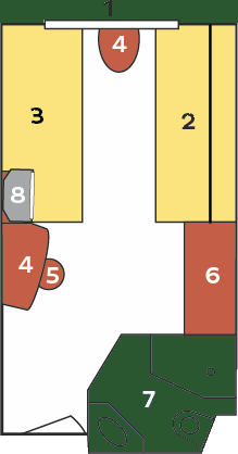 2-Bett-Hauptdeck