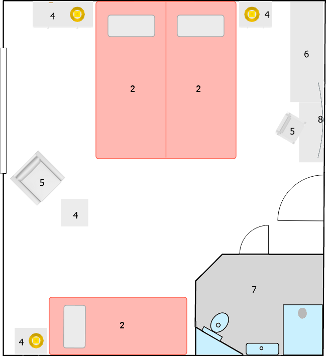 3-Bett Kabine Dimantdeck MS Swiss Diamond