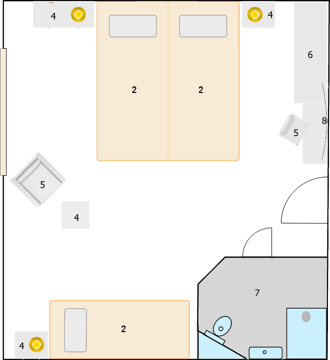 3-Bett Smaragd Deck MS Swiss Diamond