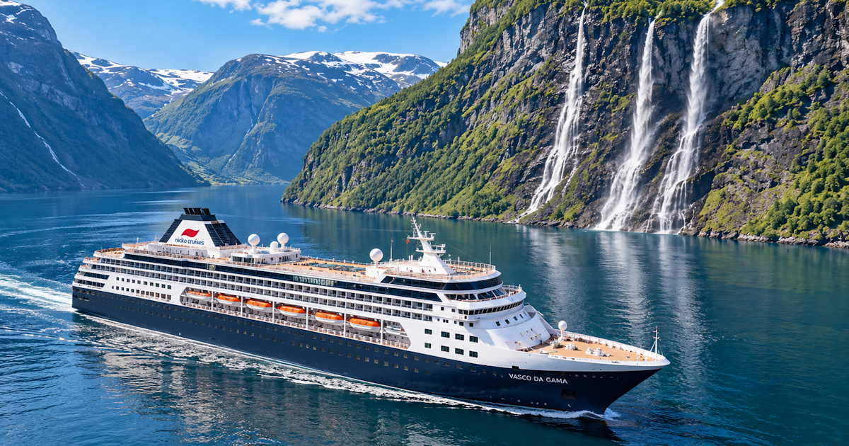 Fjordlandschaft mit der Vasco da Gama